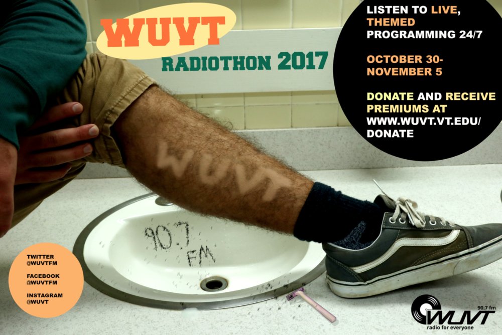 WUVT Fall 2017 Radiothon Poster